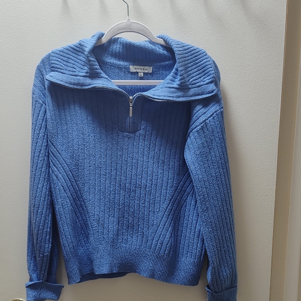 Banana Republic Blue Cowl Neck Sweater